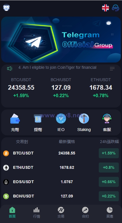 二开版多语言交易所/秒合约交易/质押矿机/新币认购 - 财神爷海外源码-财神爷海外源码