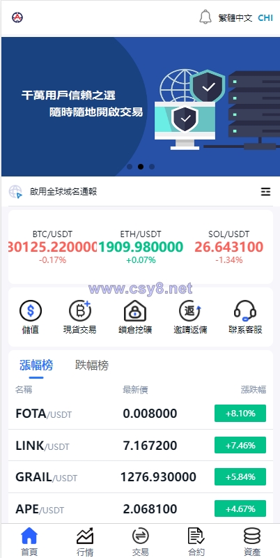 二开版交易所系统/秒合约交易所/锁仓挖矿/前端uinapp - 财神爷海外源码-财神爷海外源码